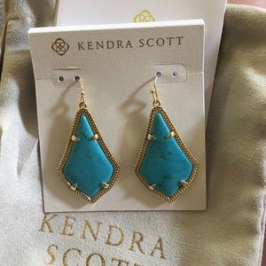 Kendra Scott Alex Gold Drop in Turquoise